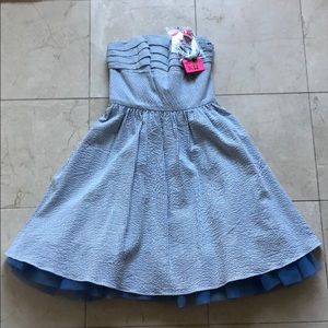 Betsey Johnson seersucker midi dress